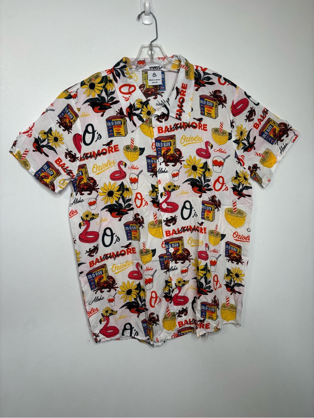 Baltimore Orioles Hawaiian Button Down Shirt XL